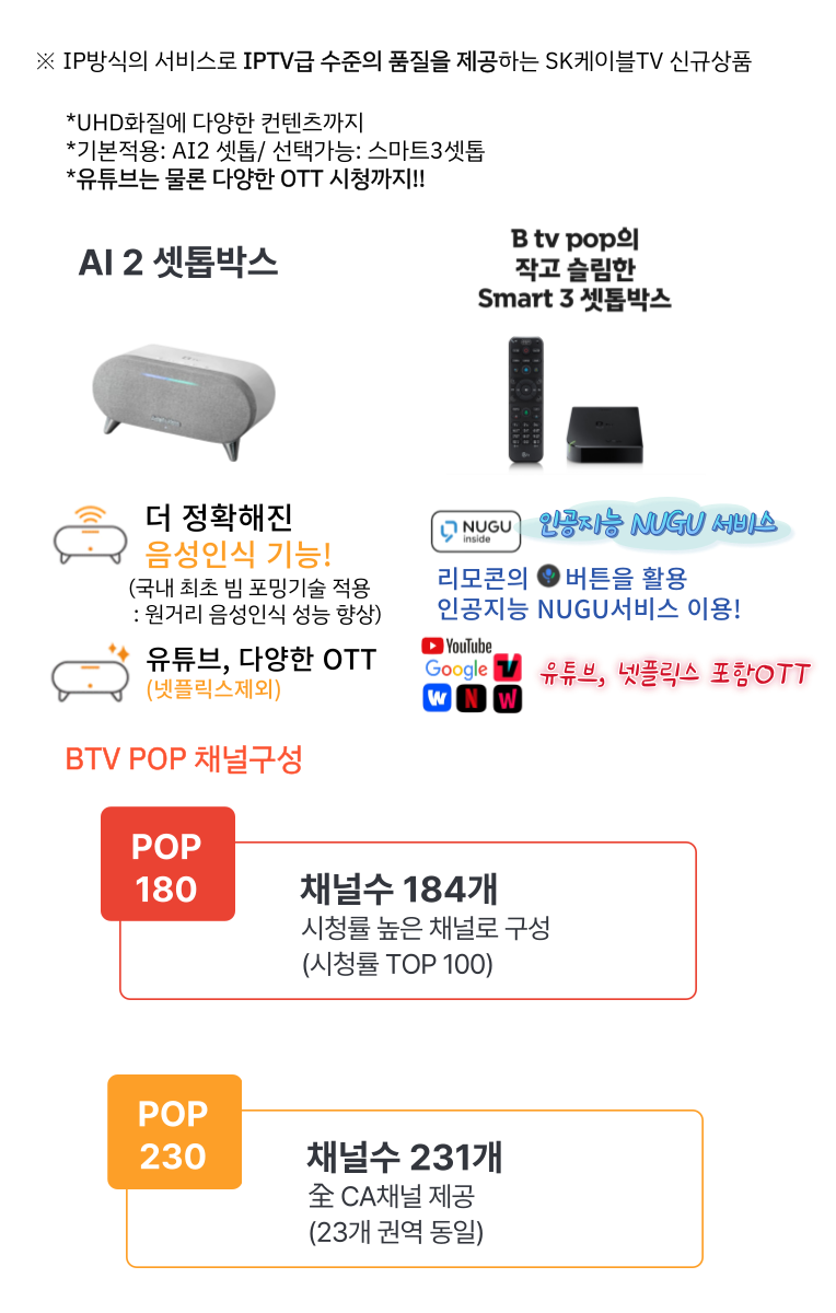 BTV POP 특가품품 상품채널, 특징, 셋톱박스
